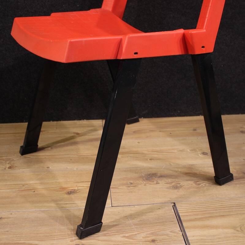 Paire de chaises rouges City par Lucci & Orlandini pour Lamm