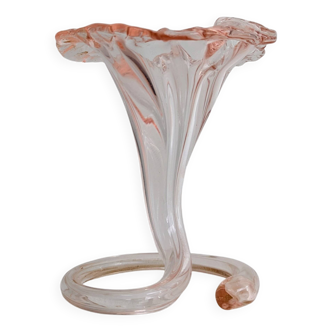 Vase trompette en verre soufflé