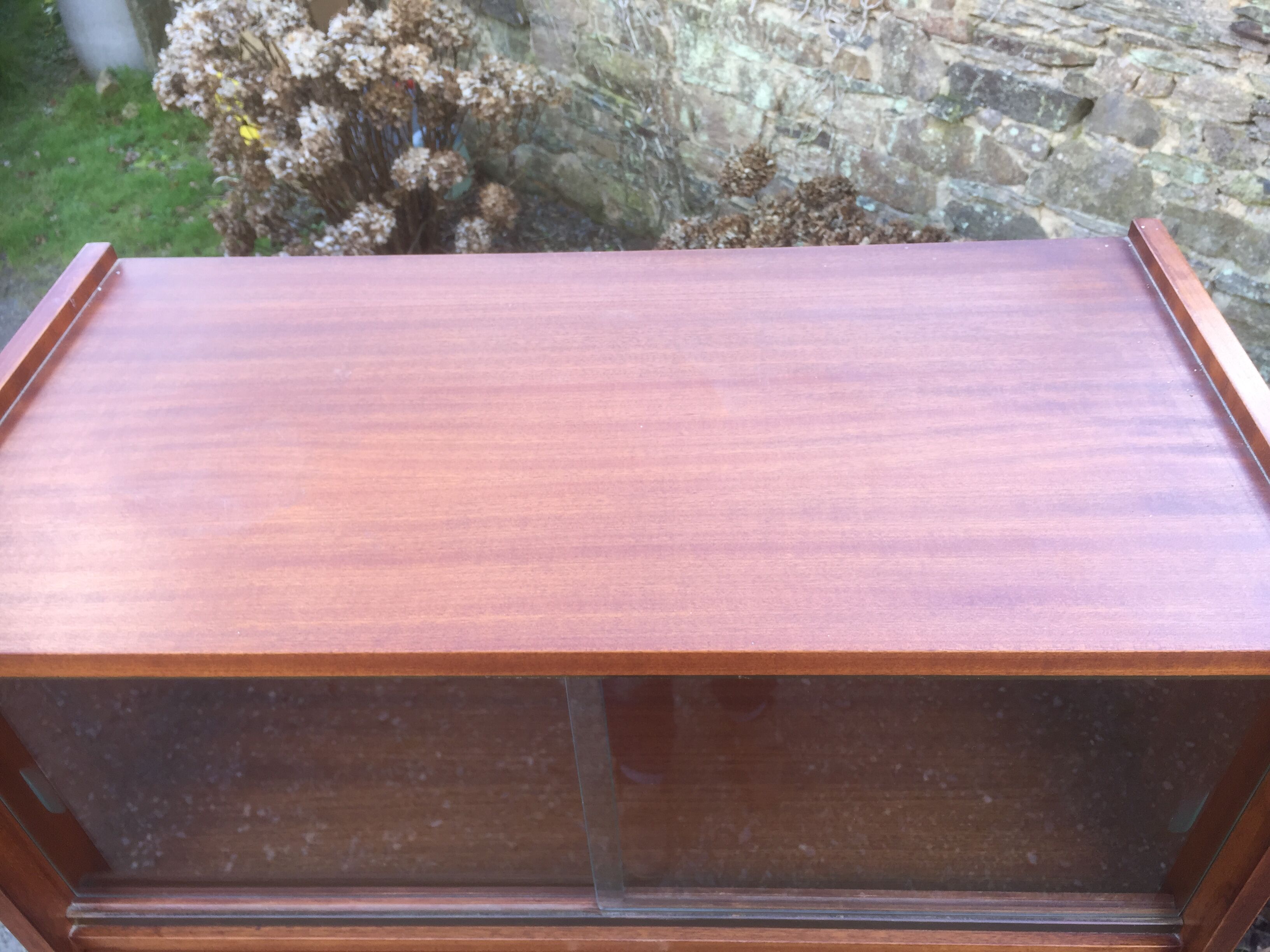 Vintage teak secretary with 3 drawers