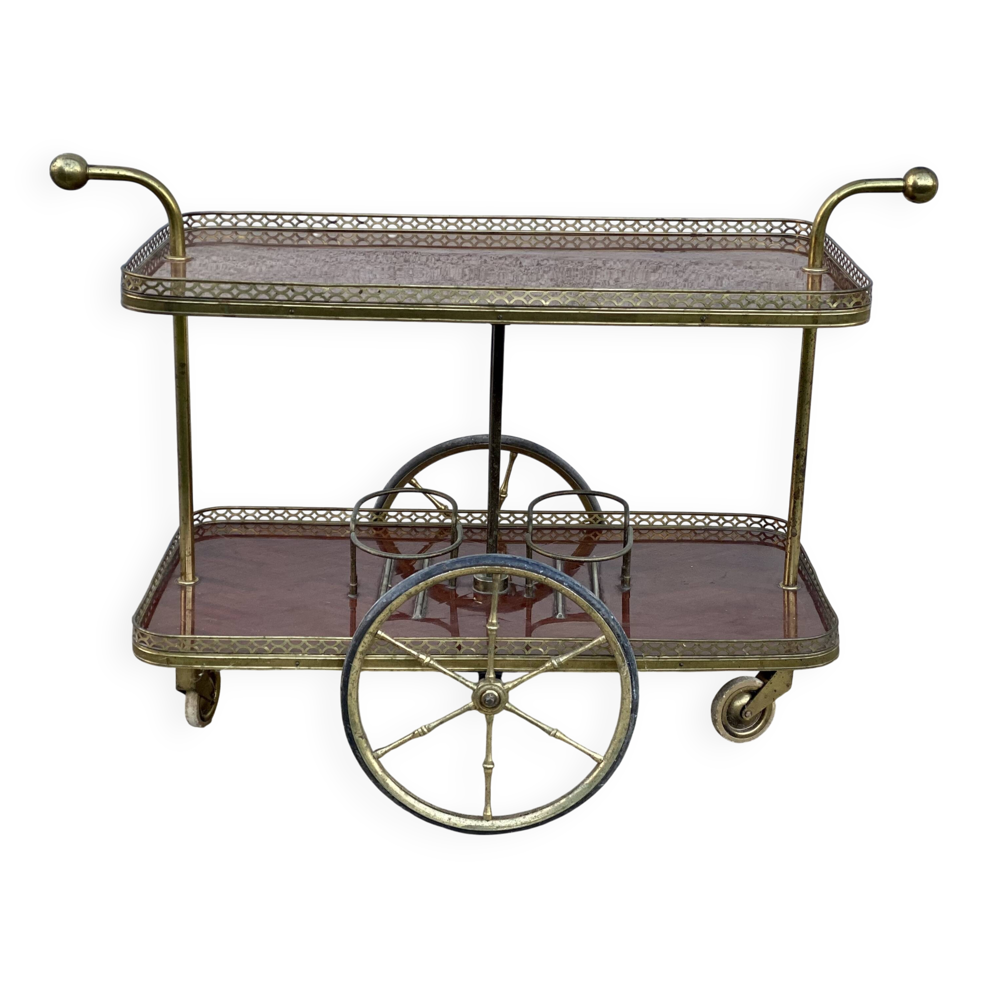 Table desserte à roulettes bar vintage 1950