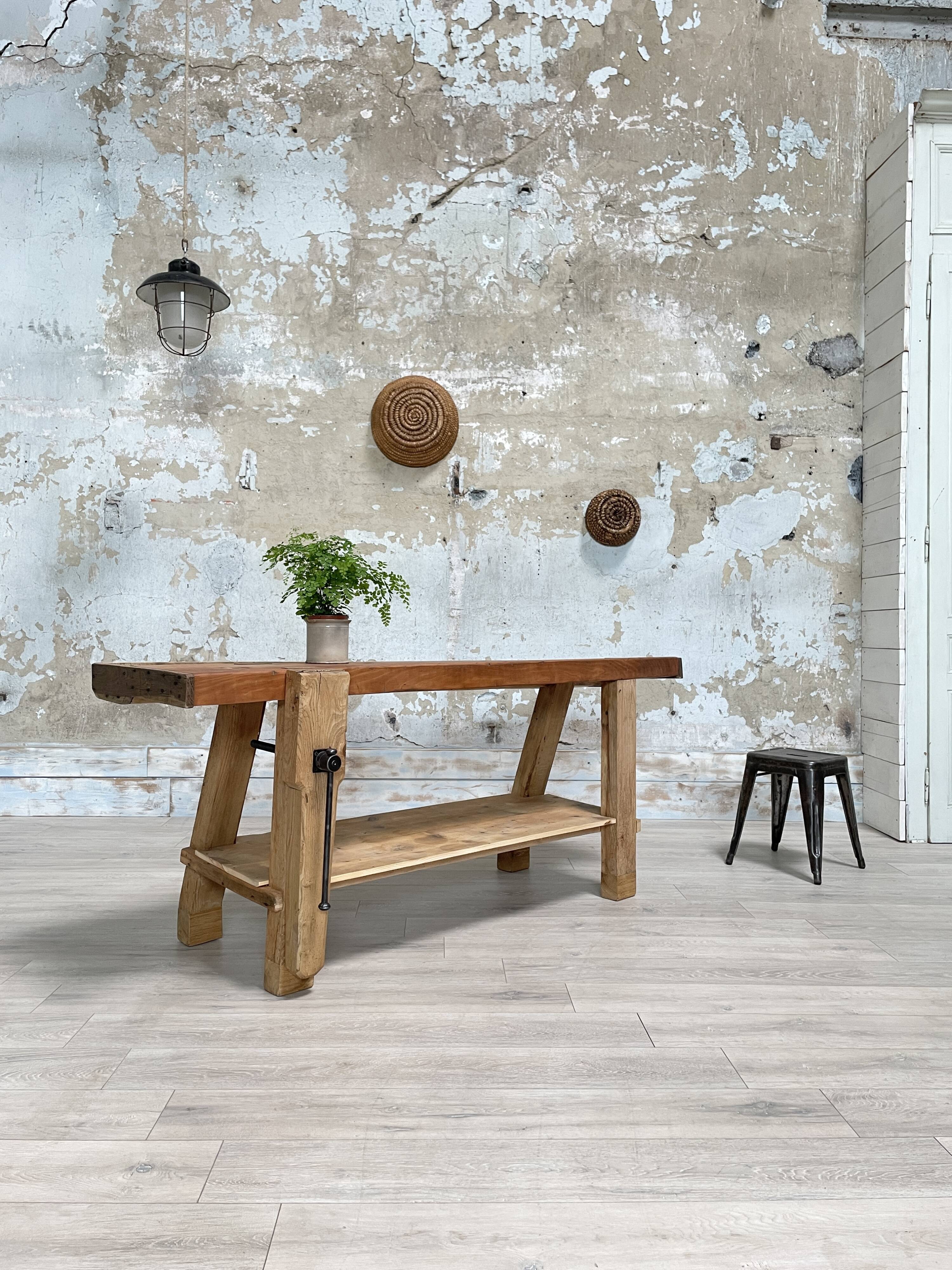 Solid wood workbench