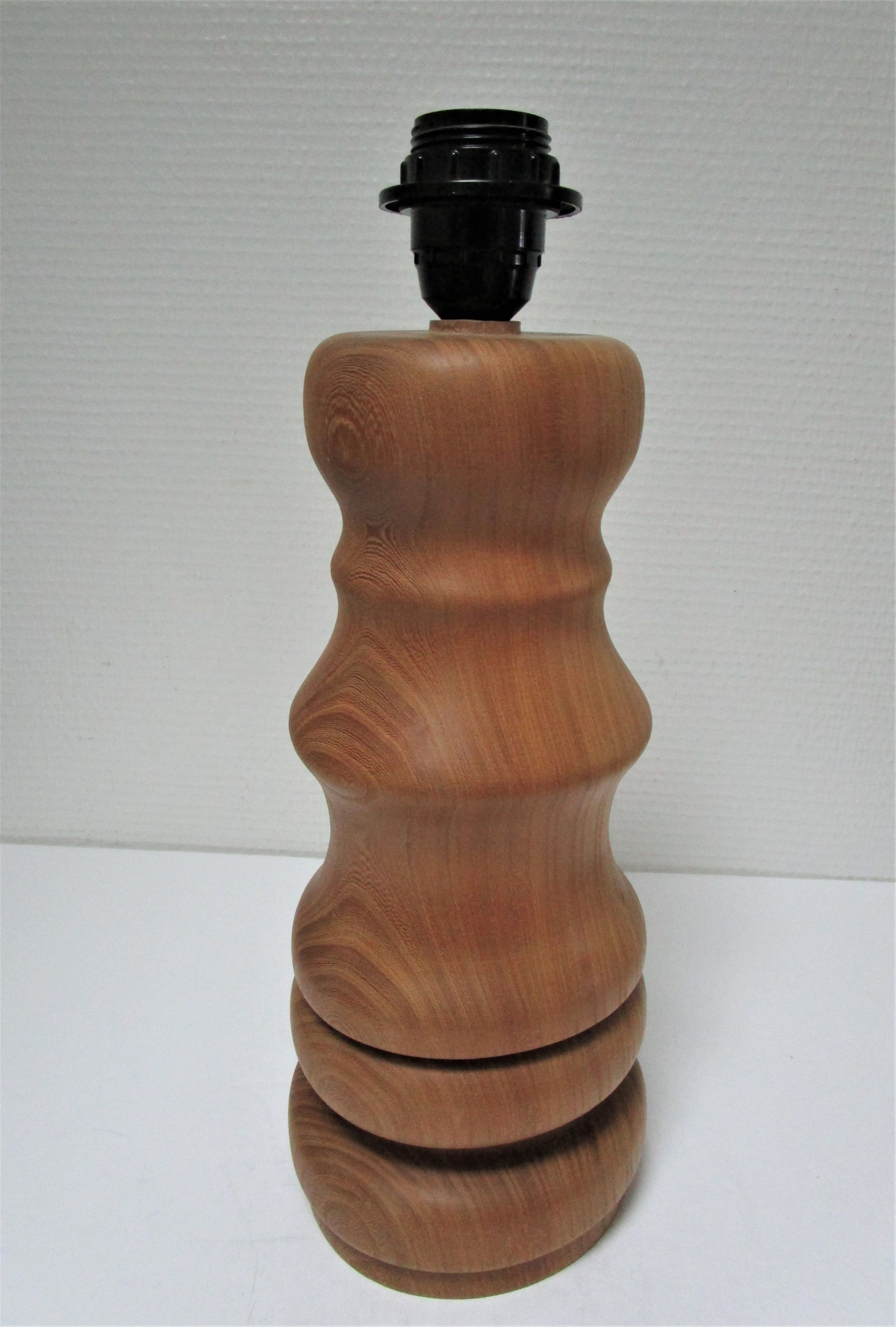 Lamp foot XL solid wood veined turned vintage