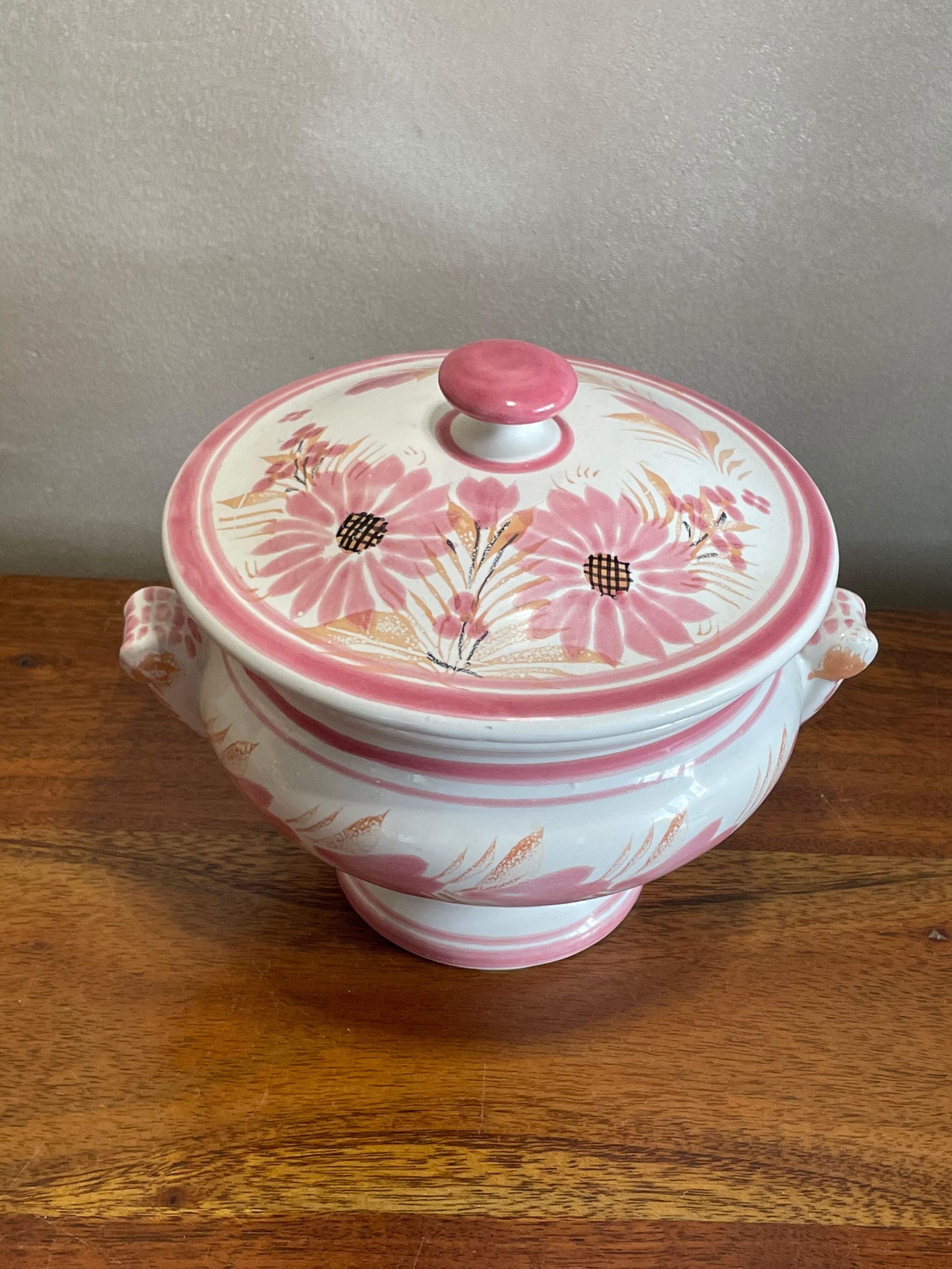 Pot Quimper HB floral decoration