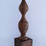 XL turned solid wood lamp base H.45.5 cm