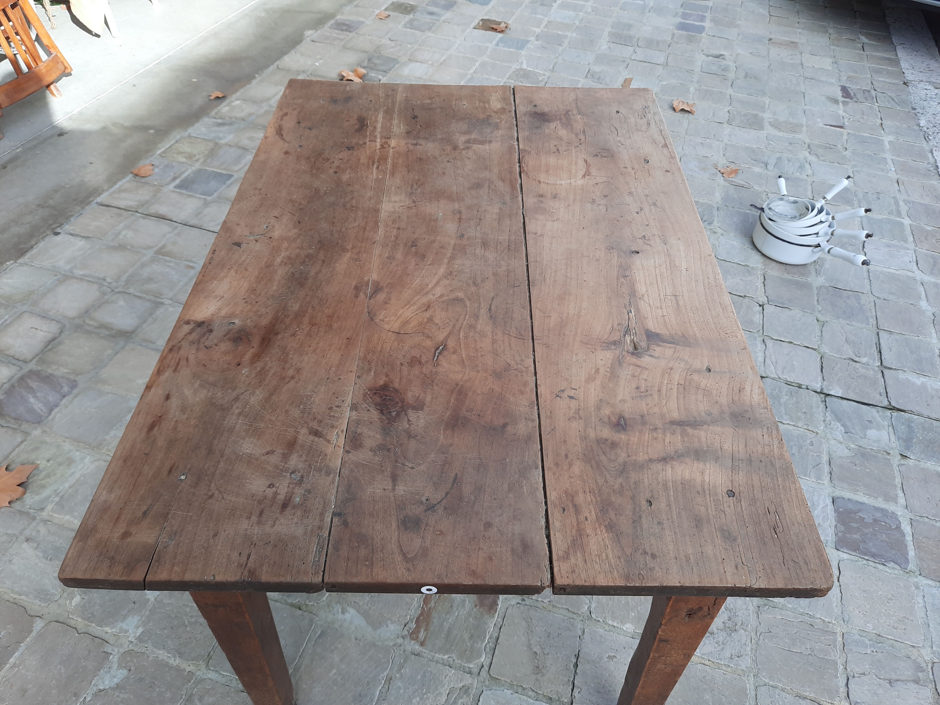 Vintage old farm table