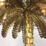 FLOOR LAMP IN THE SHAPE OF A GOLDEN METAL PALM TREE OF 181 CM H