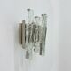 Wall sconce ice glass and metal by J.T. Kalmar for Kalmar, 60s