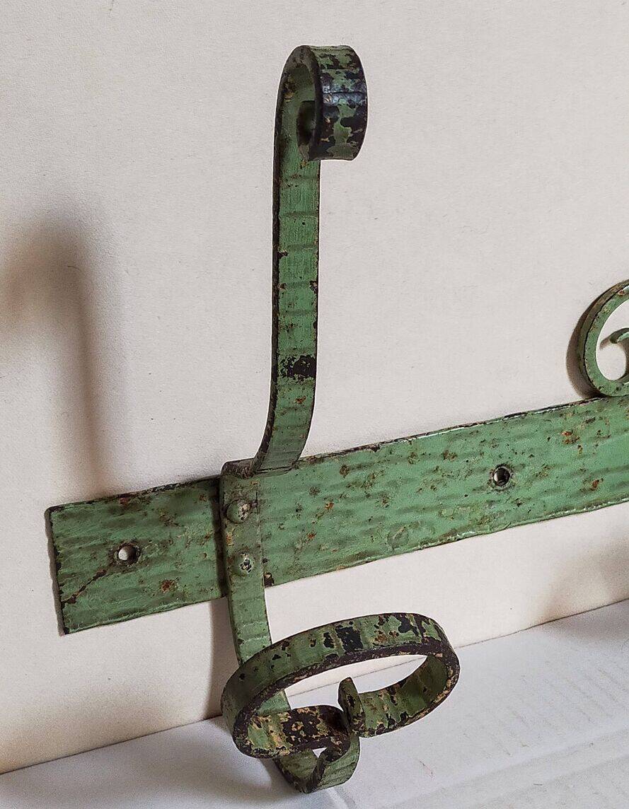 Wrought iron coat rack