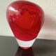 Red Heart Vase Murano attributed to Salviati by Maria Christina Hamel