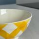 Antique Sarreguemines bowl with Scottish motif, France | Tiled earthenware bowl