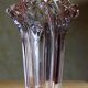 Vase en cristal Mikasa décor lierre parisien et lustre rosé