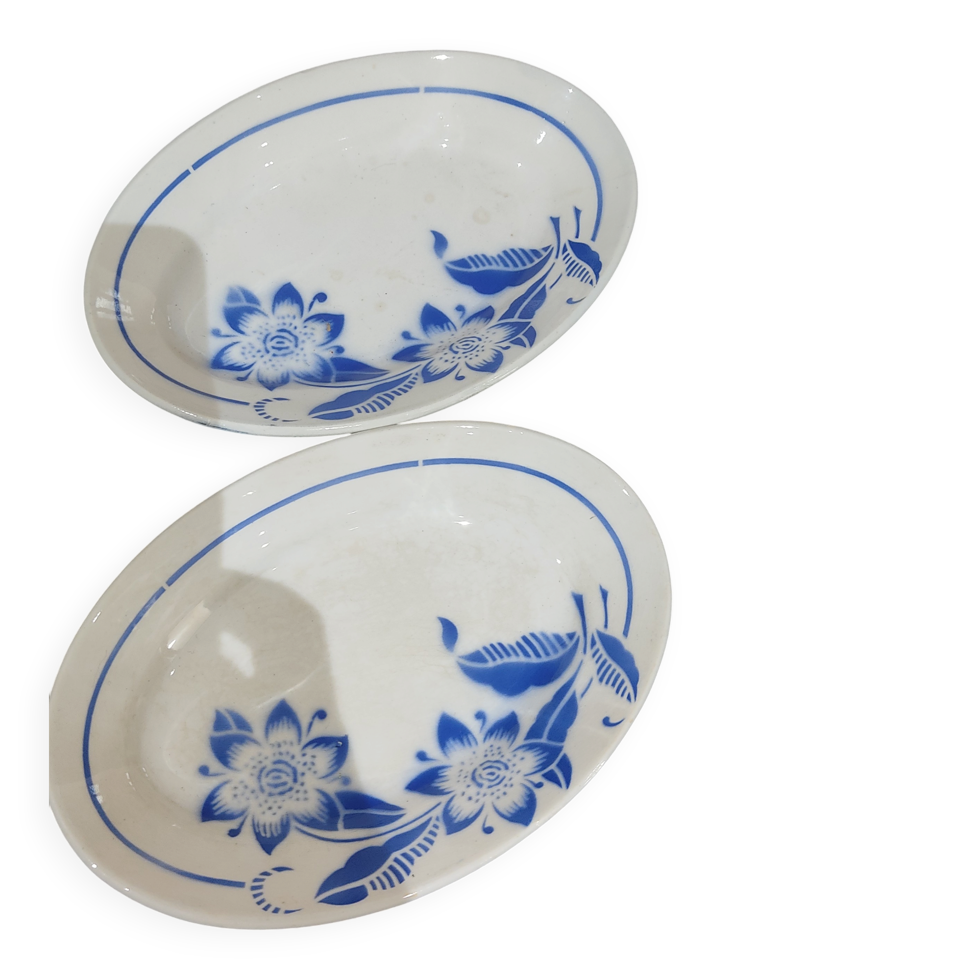 Lot de ravier Sarreguemines modèle Eparbleu