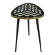 Table d'appoint style années 50, console, noir/blanc, 3 pieds élégants