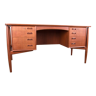 Large Danish teak desk, double-sided, by Svend Aage Madsen for H. P Hansen 1960.