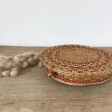 Braided wicker sewing box
