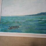 Tableau huile toile régate signé Jean