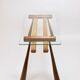 Mid-century side table by Max Kment, maple, cord, Austria, 1950s