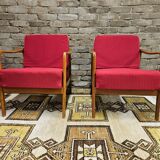Pair of vintage scandinavian armchairs 70s