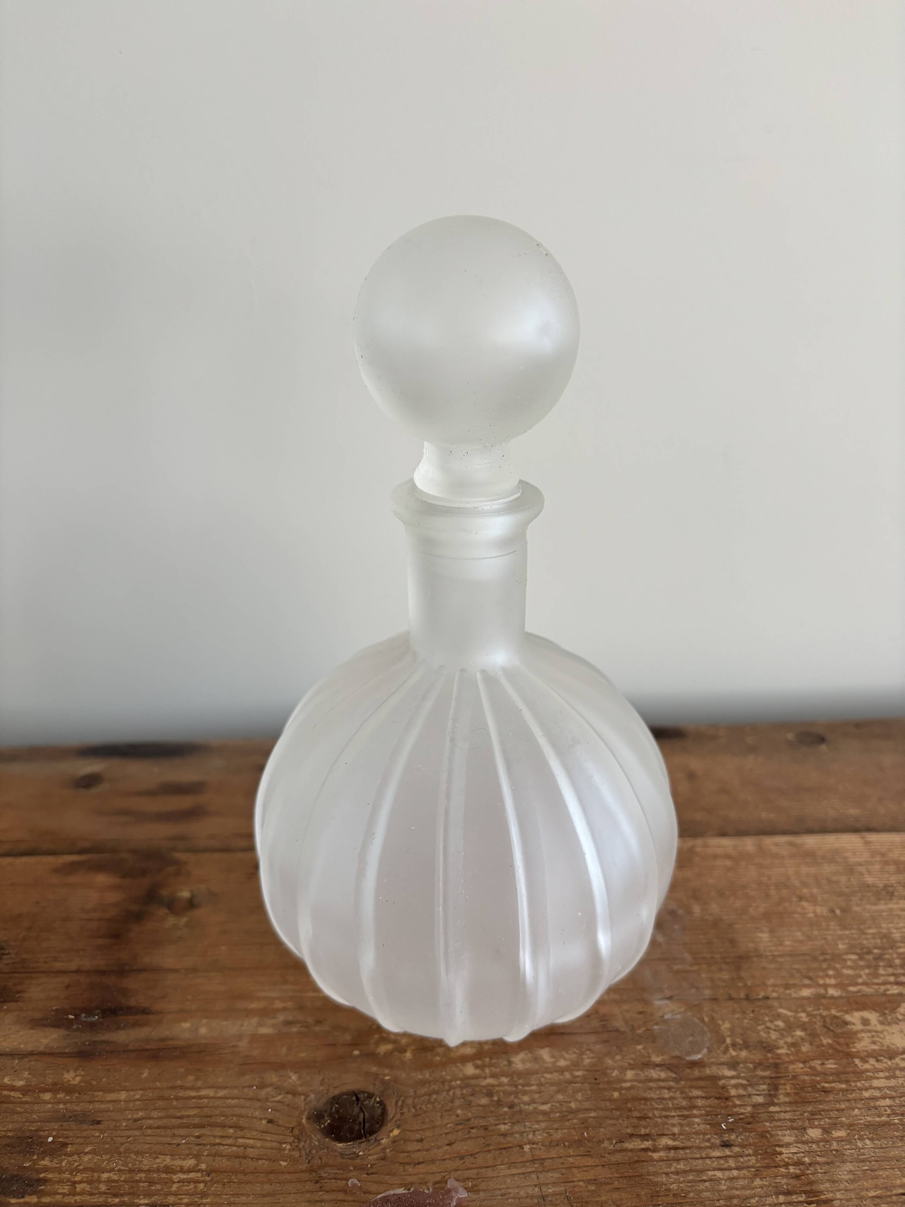 Vintahe Empoli Glass Decanter with Stopper, Italy, 1960s