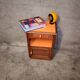 Art Deco orange bedside table