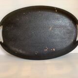 Oval tray glittery flowers handles scoubidou japan