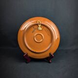 Glazed ceramic plate signed Jean Marais face & tree Vallauris