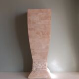 Column, Hollywood Regency style travertine pedestal, 1970s