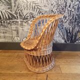 Children's rattan armchair