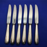 Lot de 6 petits couteaux de la Marine en métal argenté Ercuis