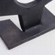 Brutalist cast iron candlestick