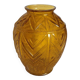 Art Deco Vase in Cracked Amber Crystal