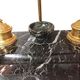 Marble and gilded bronze inkwell lamp