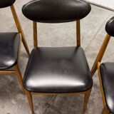 6 Teak chairs with oval back