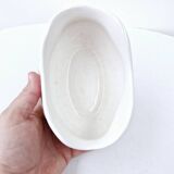 Large Asparagus Dish With Vintage Ceramic Barbotine Saucepan