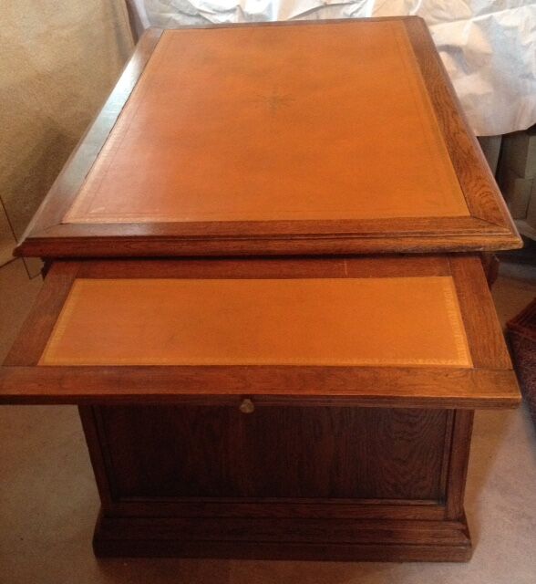 Oak desk 9 drawers end XlXème