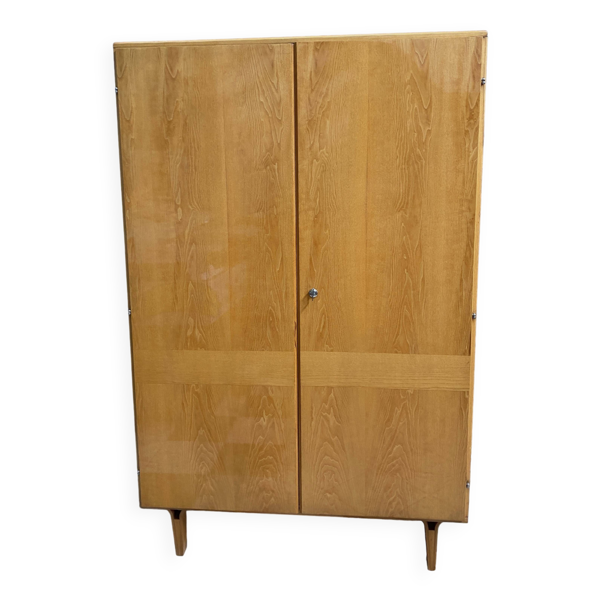 All shelf wardrobe cabinet in ash wood by františek mezulánik  for novy domov