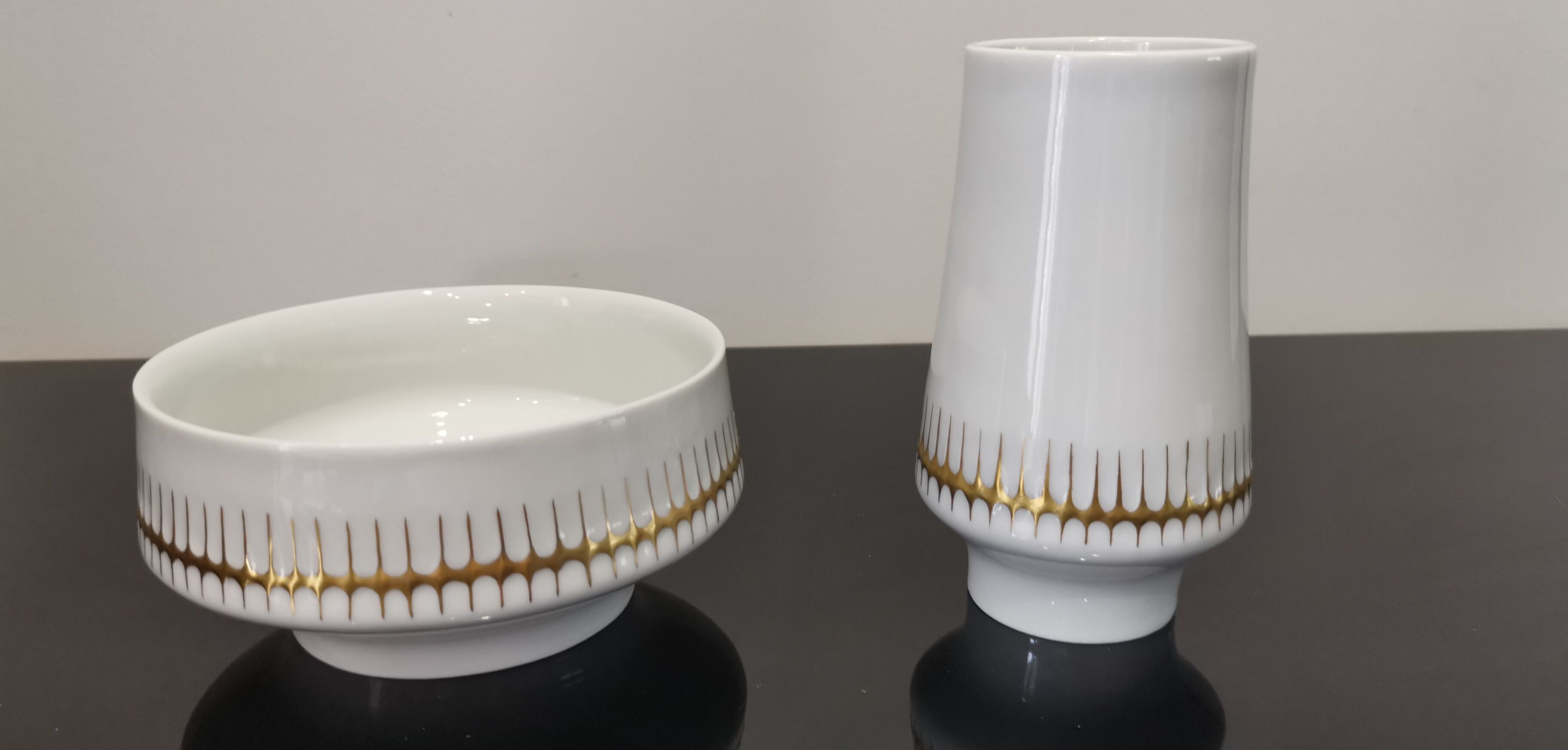 2 old ceramic pots made in Czechoslovakia circa 1960s-1970s