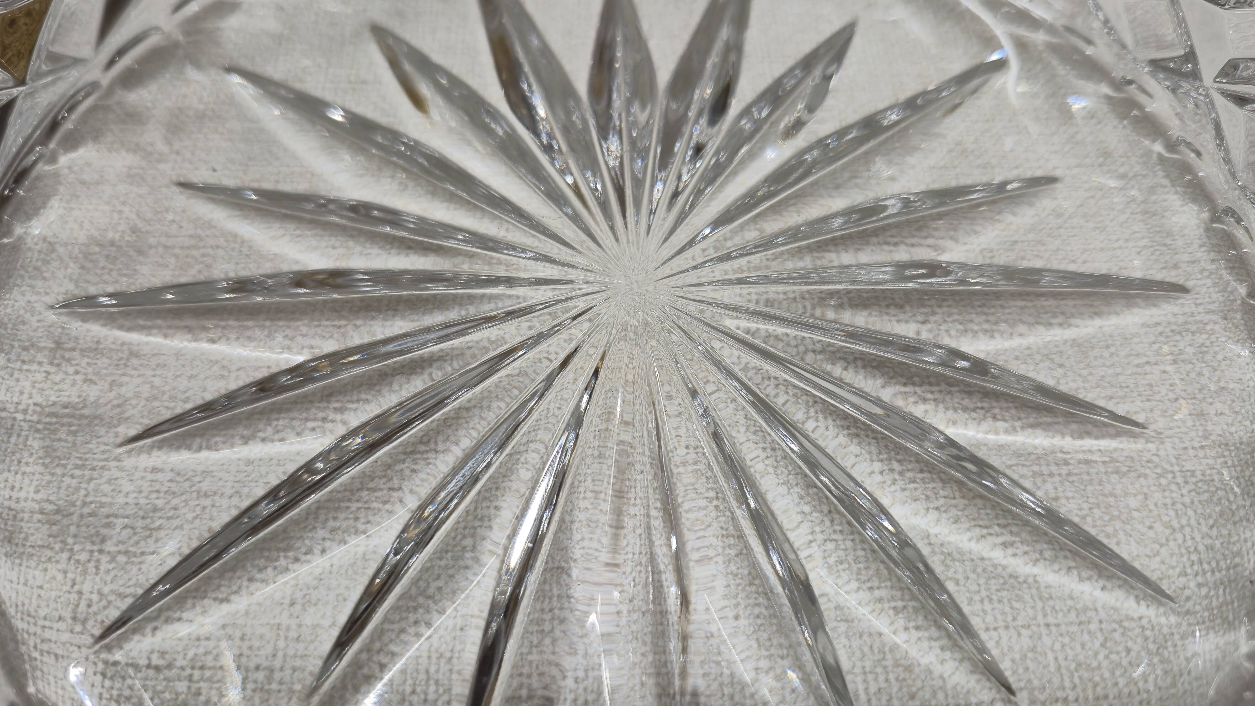 Chiseled glass ashtray