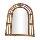 Vintage bamboo mirror