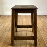 1950s wooden workshop stool