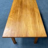 Pine farm table with its bench