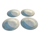 Set of four hollow Limoges porcelain plates signed Robert Haviland & Le Tanneur