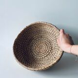 Bohemian wicker panière