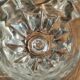 Set of 9 thick glass wine glasses faceted hexagonal foot