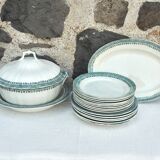 Set de 6 assiettes plates Terre de fer modèle service Congo
