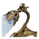 Art Nouveau wall sconces with opalescent iridescent glass