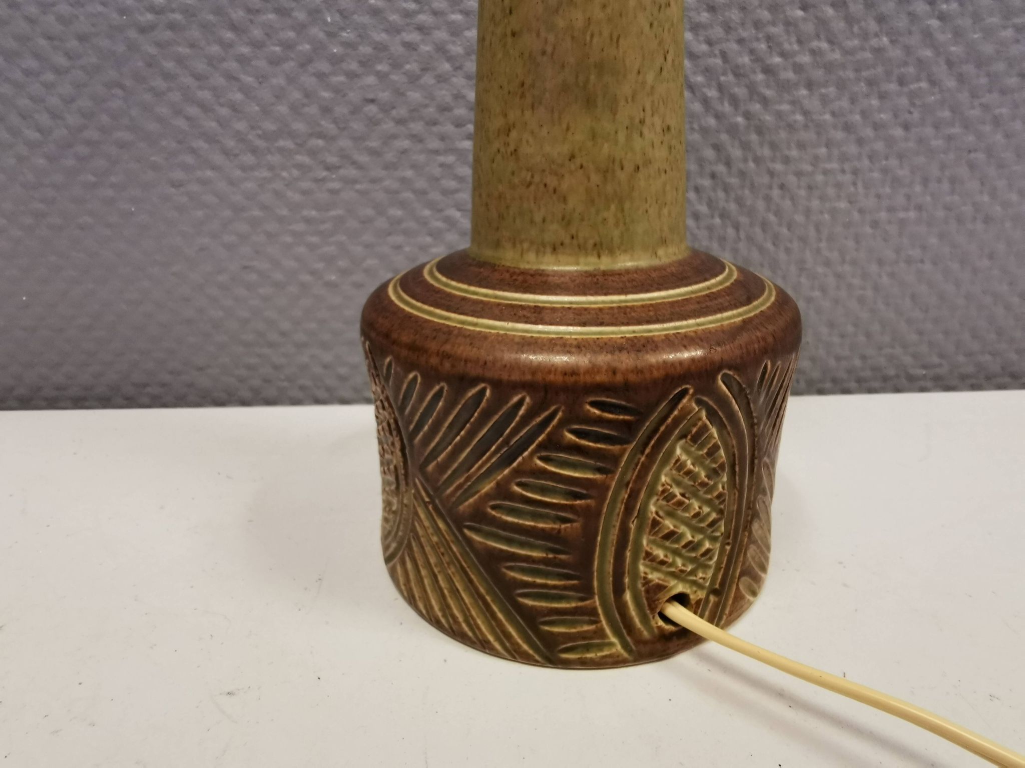 Table lamp from P.M ceramics, Denmark 1970s.