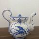 Very beautiful earthenware teapot from Martres-Tolosane with Moustiers decorations