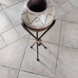 Bougeoir  porte plante Tripode fer vintage