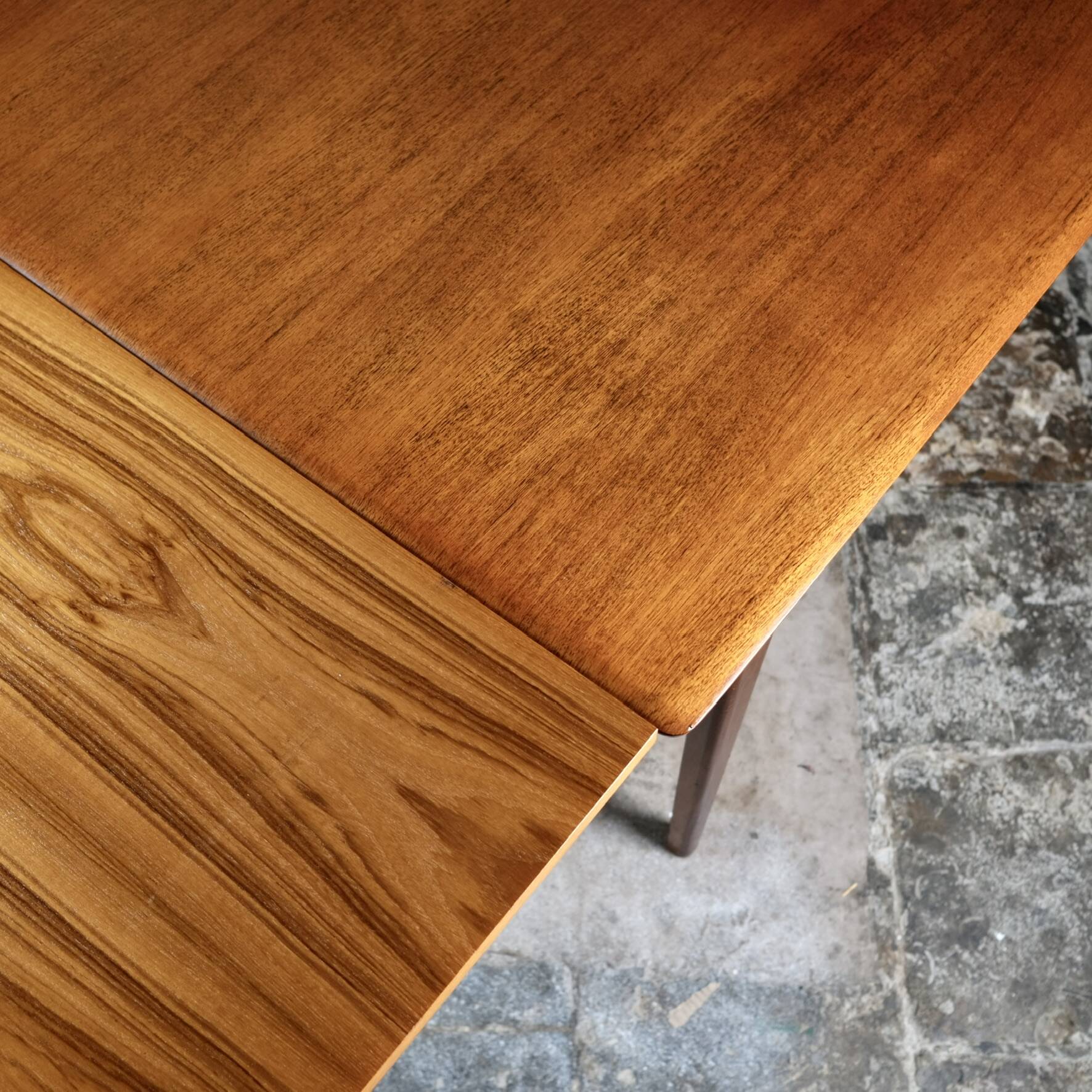 Scandinavian style teak dining table, LB Éditions, France, 1960